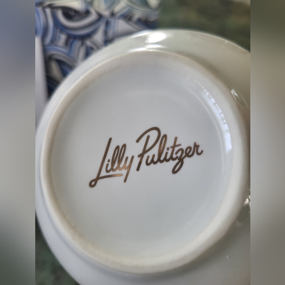 Lilly Pulitzer Blue and White Ceramic Mug - Picture 4 of 4